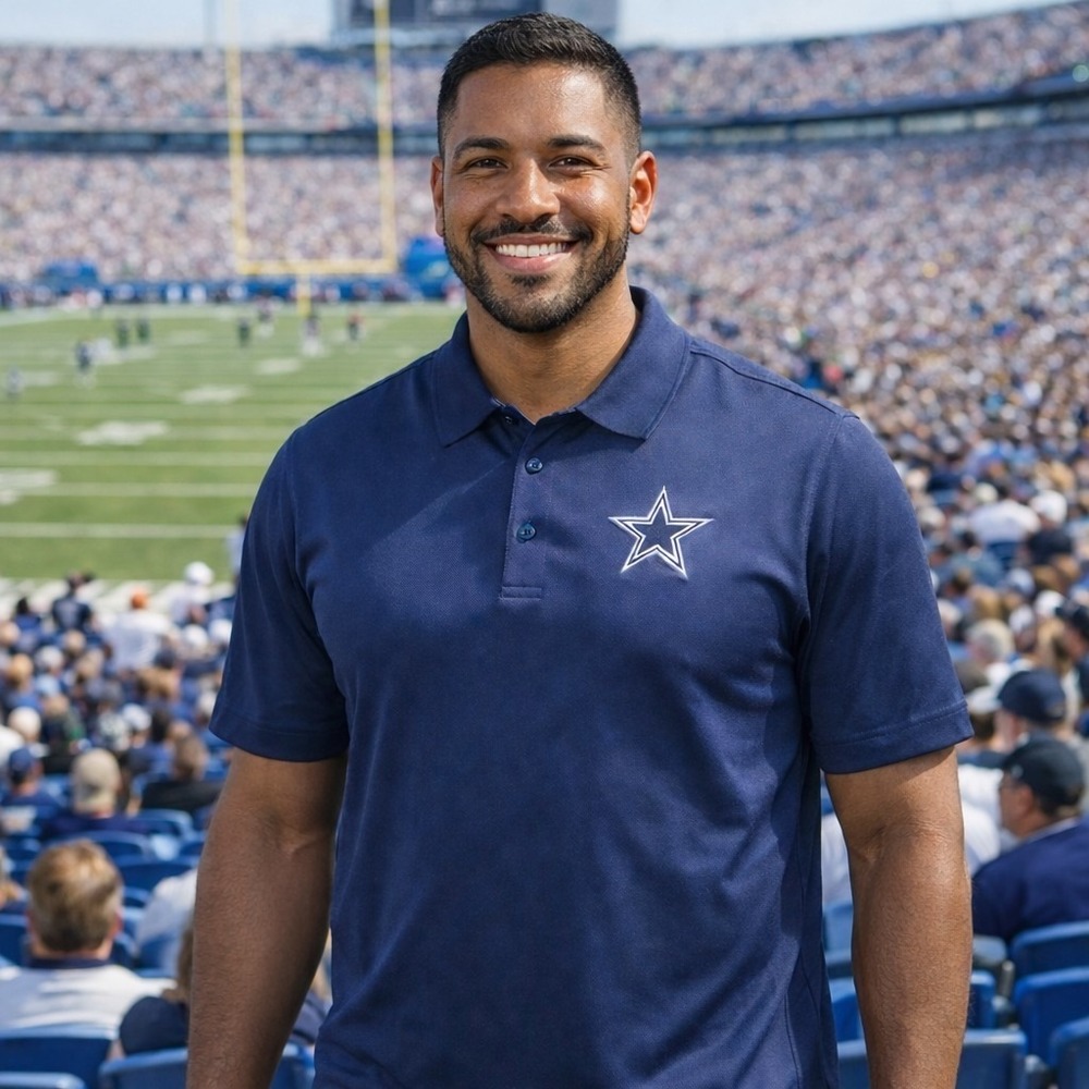 Dallas Cowboys Authentic Golf Polo Shirt Mens XL Navy Blue Embroidered Logo